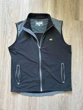Masters Black and Gray Golf Vest - Peter Millar